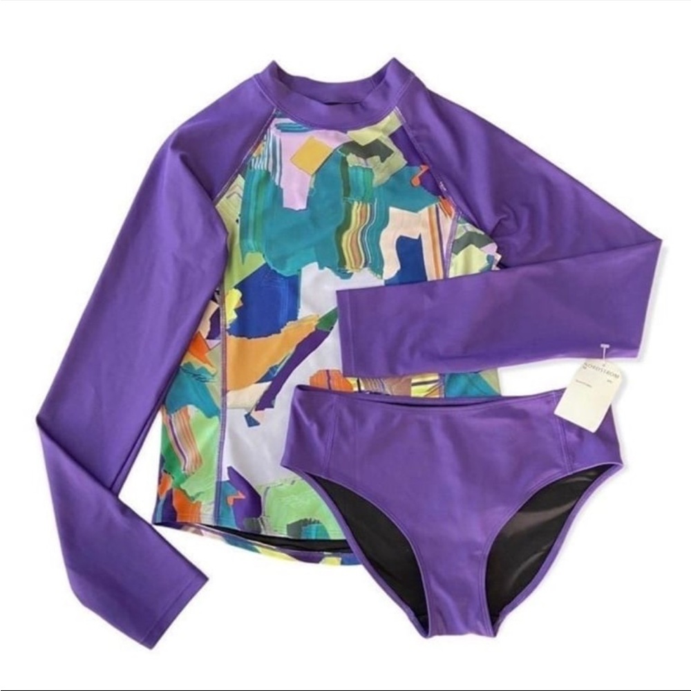 -Zella waves two-piece rash guard